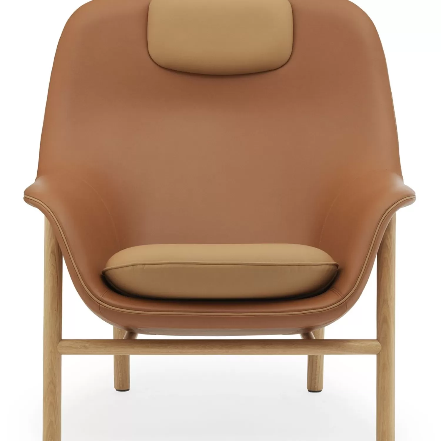 Normann Copenhagen Drape Lounge Chair High W. Headrest Oak Sessel, Schaum | Sessel