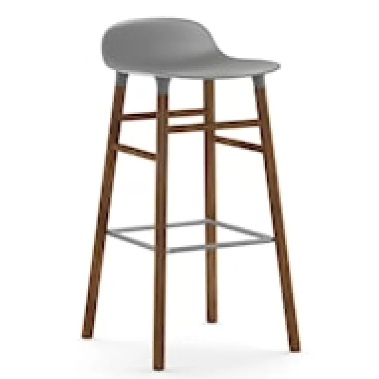 Normann Copenhagen Form Barhocker 65Cm, Weis/Walnuss | Barhocker