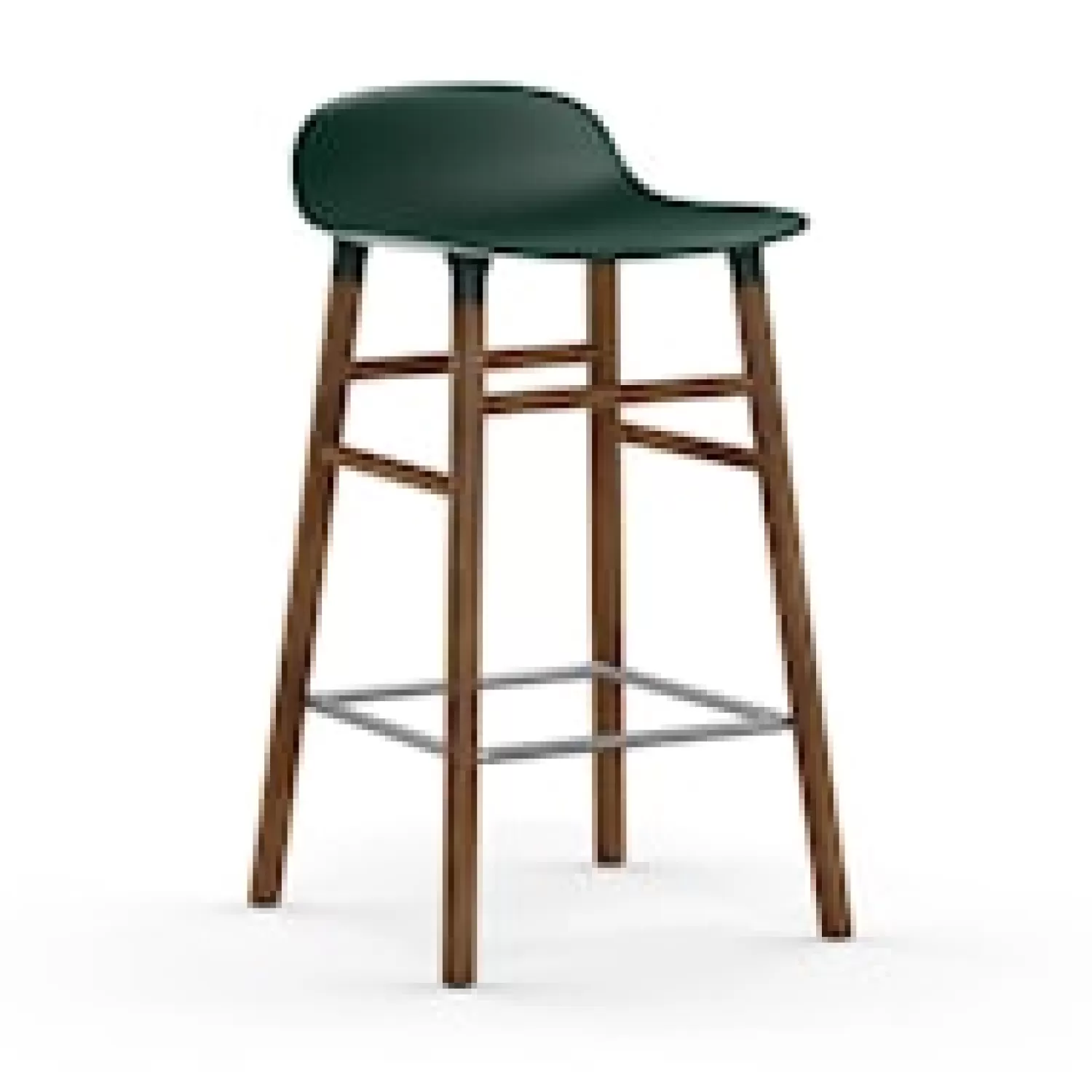 Normann Copenhagen Form Barhocker 65Cm, Weis/Walnuss | Barhocker