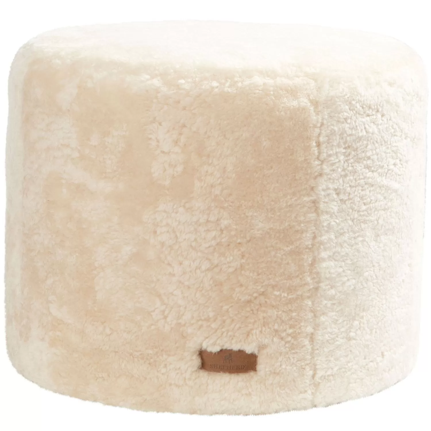 Shepherd Frida Round Sheepskin Pouf 50X40Cm, | Sitzsäcke & Polsterhocker