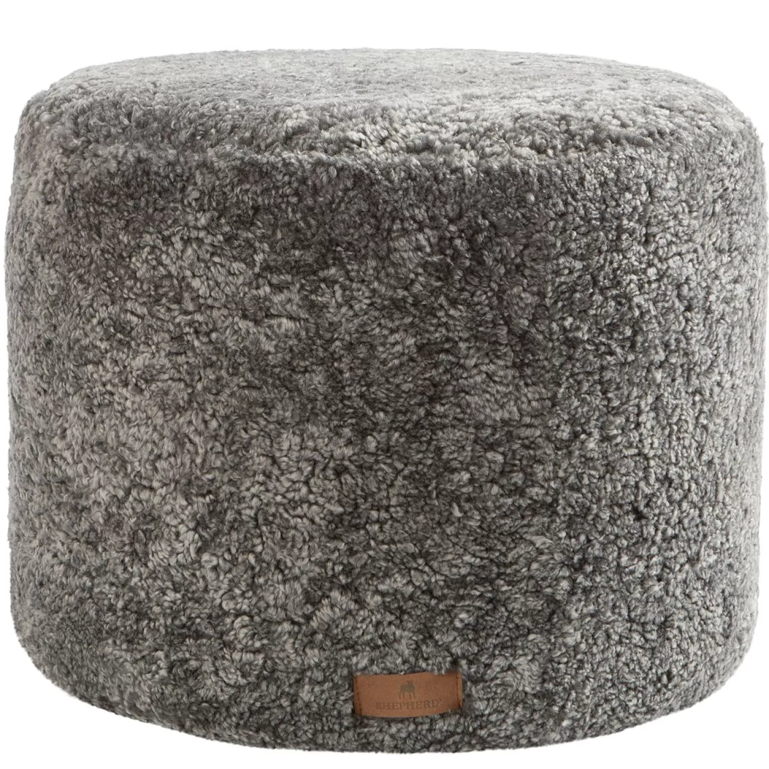 Shepherd Frida Round Sheepskin Pouf 50X40Cm, Creme | Sitzsäcke & Polsterhocker