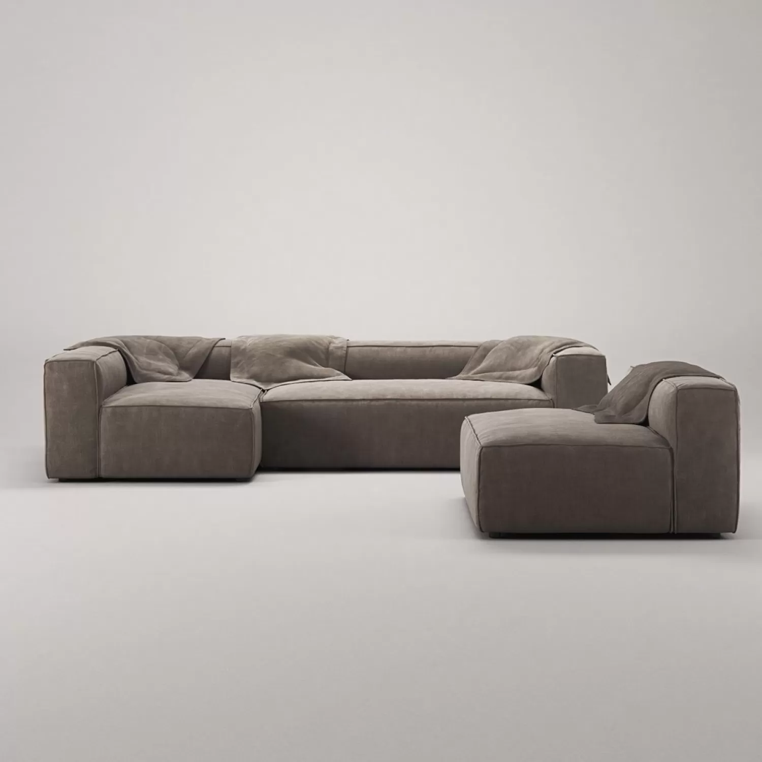 Decotique Grand 4-Sitzer-Sofa Liege Links Mit Sessel< Ecksofas