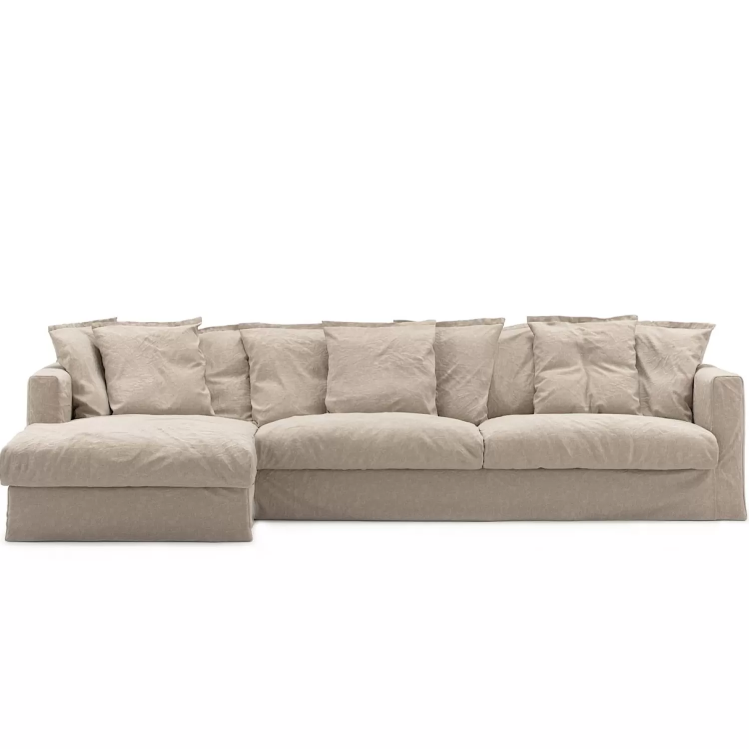 Decotique Le Grand Air 3-Sitzer-Sofa Leinen Liege Links< Ecksofas