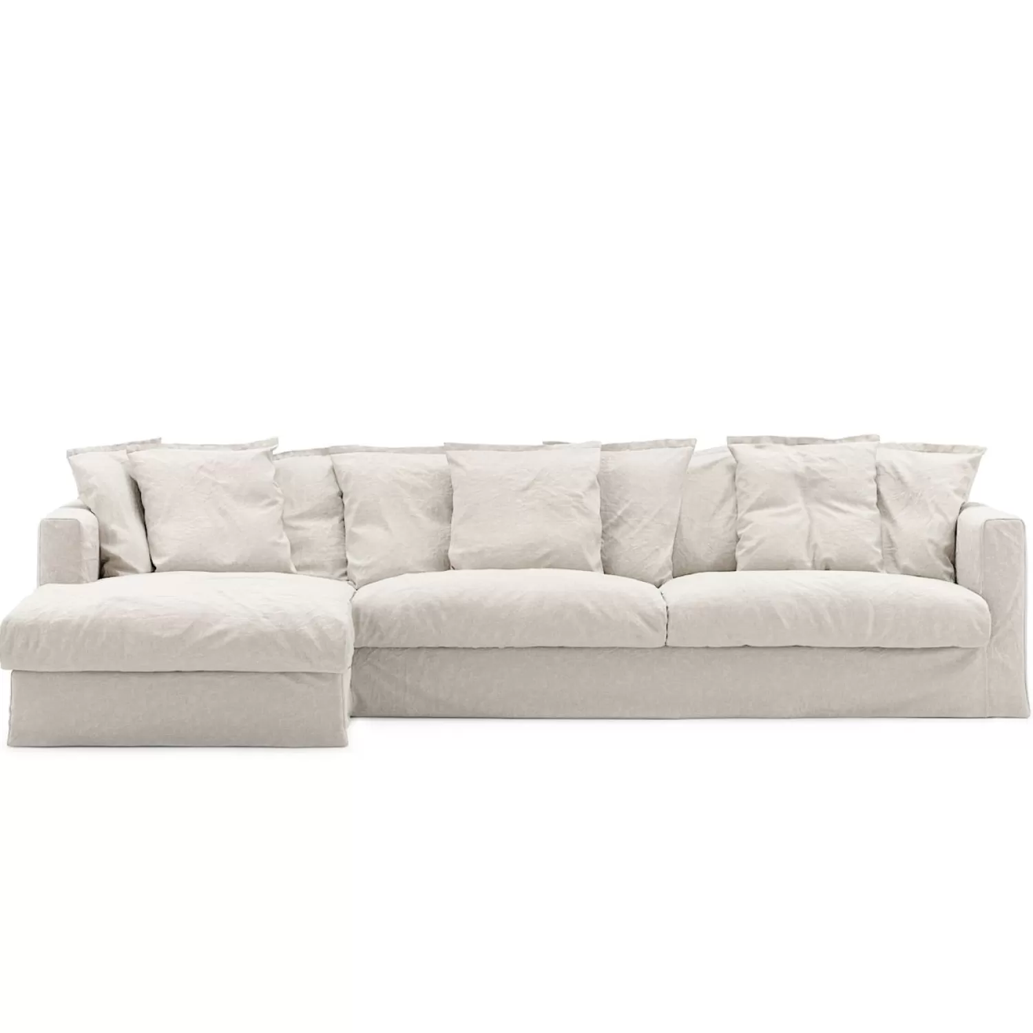 Decotique Le Grand Air 3-Sitzer-Sofa Leinen Liege Links< Ecksofas