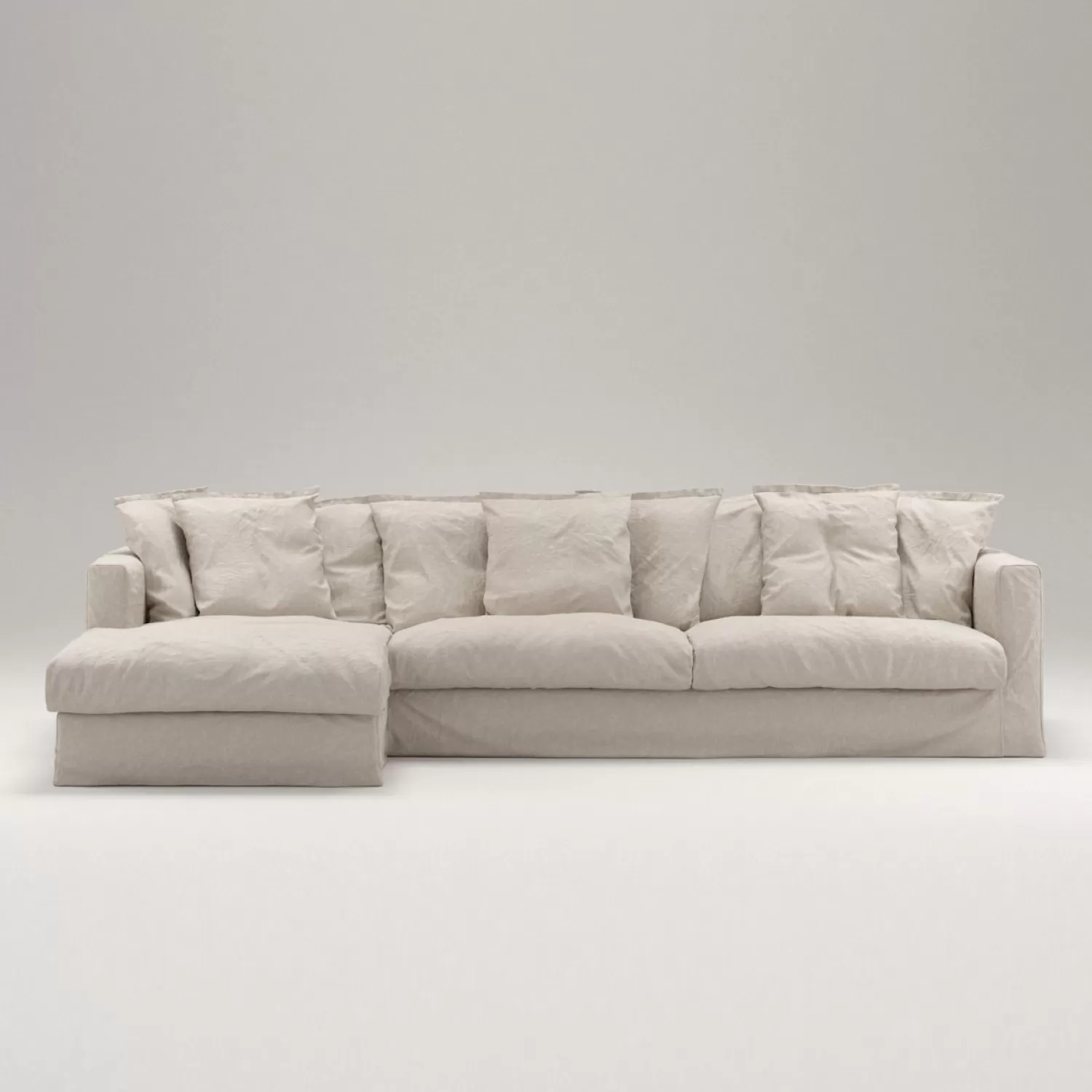 Decotique Le Grand Air 3-Sitzer-Sofa Leinen Liege Links< Ecksofas