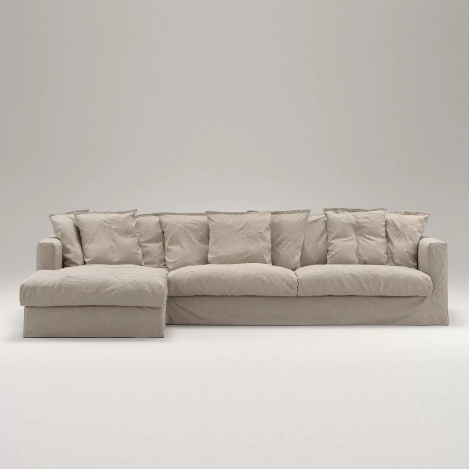 Decotique Le Grand Air 3-Sitzer-Sofa Leinen Liege Links< Ecksofas