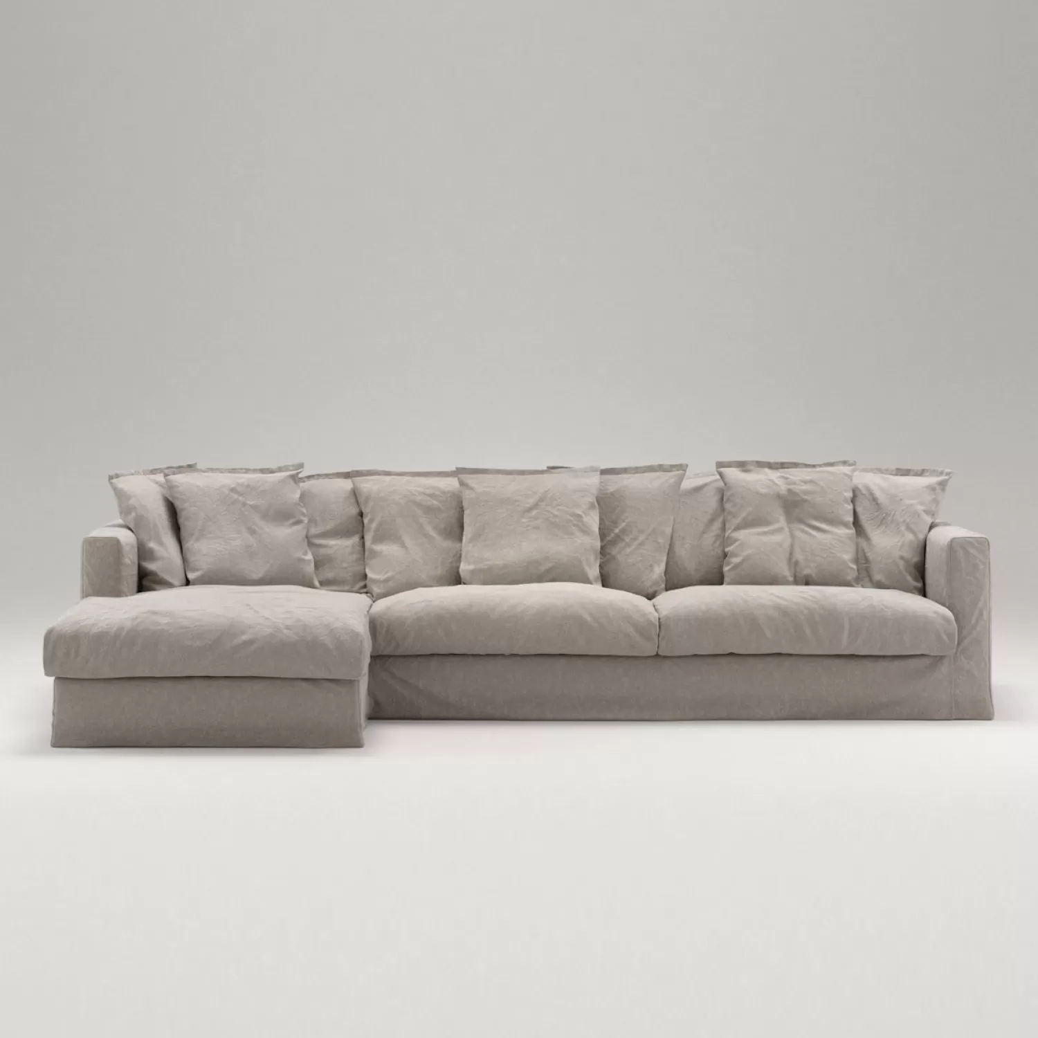 Decotique Le Grand Air 3-Sitzer-Sofa Leinen Liege Links< Ecksofas