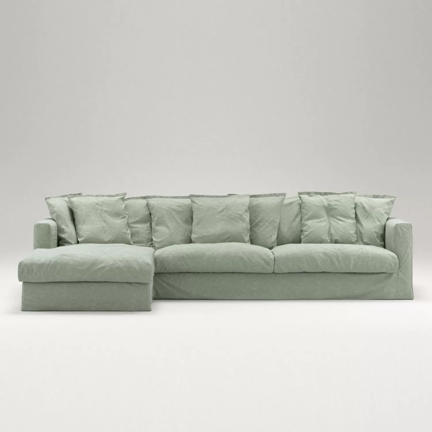 Decotique Le Grand Air 3-Sitzer-Sofa Leinen Liege Links< Ecksofas