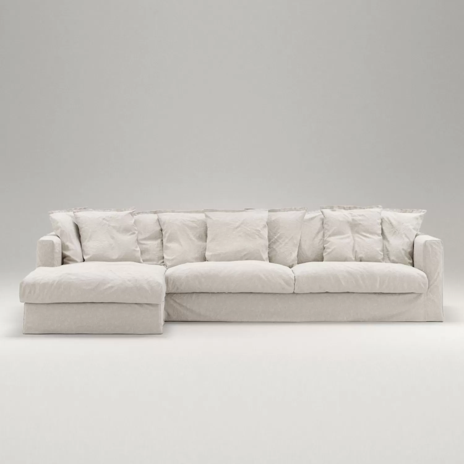 Decotique Le Grand Air 3-Sitzer-Sofa Leinen Liege Links< Ecksofas