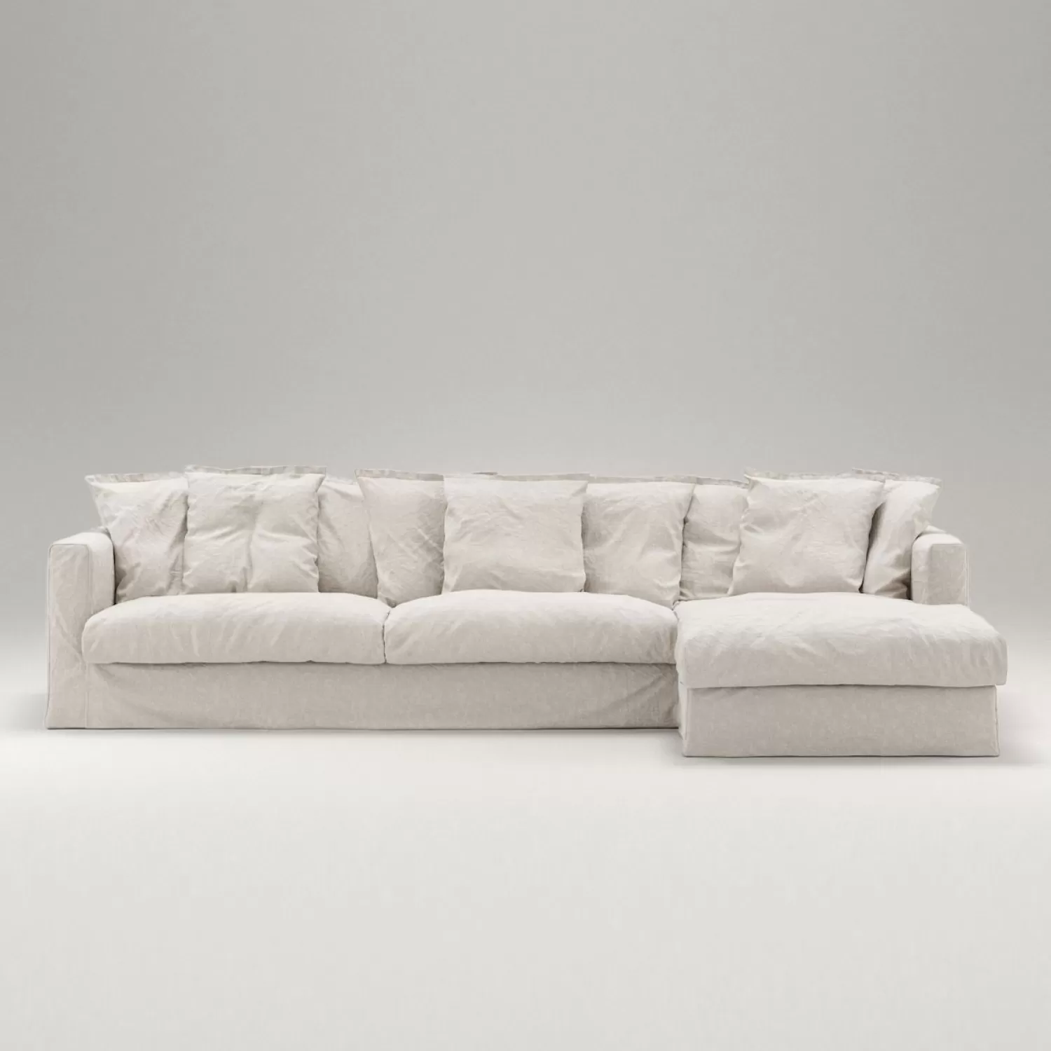 Decotique Le Grand Air 3-Sitzer-Sofa Leinen Liege Rechts< Ecksofas