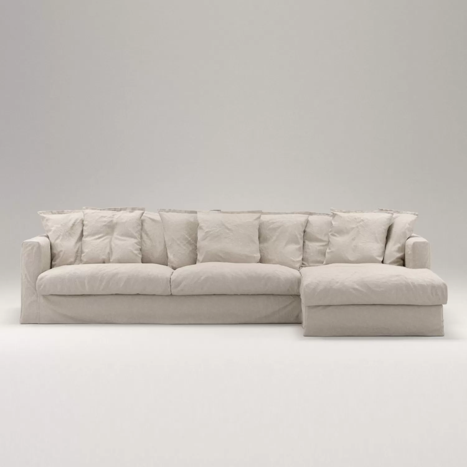 Decotique Le Grand Air 3-Sitzer-Sofa Leinen Liege Rechts< Ecksofas