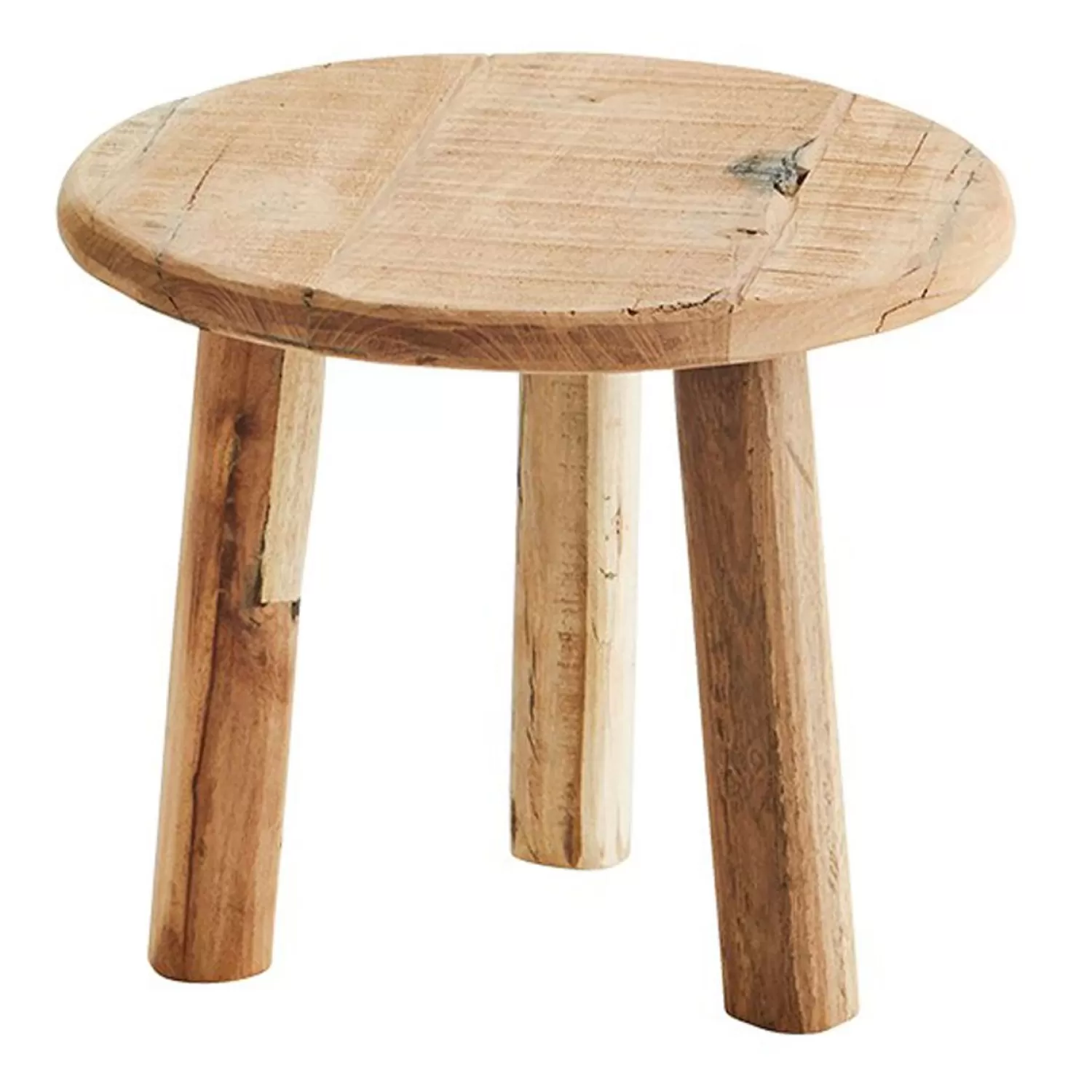 Madam Stoltz Wooden Stool, 30X25 Cm | Hocker